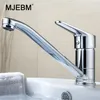 Kuchnia Rotatable Wylewka Pojedyncza Kierownica Kran All-Copper i Cold Sink Faucet, Faucet Obrotowy Faucet Sink 211108