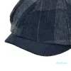 Kapelusze odkryte retro ośmioboczne kapelusz czapka do połowów dla mężczyzn kobiet wygodne wszystkie mecze brytyjskie sos