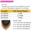Kambodjansk 1B/4/27 Afro Kinky Curly Clip i hårförlängningar 8st 120g/set ombre färg mänskliga hårbuntar