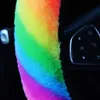 Steering Wheel Covers Plush Car Cover Colorful Decoration Super Soft Protector Elastic Accessories