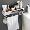 Punch-Freer Badrum Dusch Handduk Bar Shampoo Kosmetisk hållare Storage Rack Kök Plast 210423