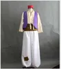 Custom Made Aladdin Lampa Książę Aladdin Kostium dla dorosłych Man Dance Party Movie Cosplay Costume Y0903