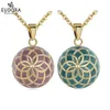 EUDORA 20mm Blue Flower Ball Harmony Ball Musical Pendant Angel Caller Bola Necklace For Baby Pregnancy Jewelry Gift Idea X0707