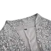 Sale Women Sequin Blazers And Jackets Work Office Lady Suit Slim Sliver Shiny Female Blazer Glitter Sexy Long Sleeve D30 Women's Suits &