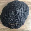 Indian Virgin Human Hair Wymiana 360 Afro Wave Hairpieces Pełna koronkowa taupee kolor #1 dla czarnych men277l