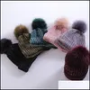 Andra textil textilier hem trädgård kvinnor mode vinter adt mjuk stretch varm stickad ull utomhus fritid poms beanies hatt kvinna klocka