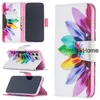 Tryckt mönster Flip Wallet TPU i inre omslag Telefon Väska Blommor Träd för iPhone 12 Mini 11 Pro Max XR XS Samsung S21FE / S21Lite S30Plus / S21Plus S30 / S21