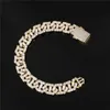 13 mm 16-24 pulgadas chapado en oro Bling CZ piedra Miami cadena cubana collar pulsera rapero joyería callejera para hombres regalo caliente