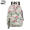 FengDong style chinois sac à dos d'école florale fleurs sacs à dos pour adolescentes sacs d'école sac d'ordinateur portable cartable cadeau X0529