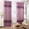 Simple curtain finished modern shading bedroom living room balcony window flat window custom striped curtain fabric 210712