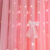 Cortina de estilo europeu e americana para sala de estar alta cortina de sombreamento para crianças sala romântica princesa para meninas 210712