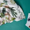 Lyx 600TC Egyptisk bomull Europeiska blommor Skriv ut Sängkläder Full Queen King Size Duvet Cover Pillowcase Flat Sheet Set # / 210319