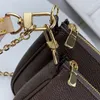 M44813 Orijinal Omuz Çantası Tasarımcı Çanta Moda Kadın Crossbody Cüzdan Telefon Çanta Üç Parçalı Kombinasyon Tote 44813