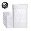 50pcs enveloppes postales rembourrées à bulles Poly Mailer pour emballage cadeau Mailer sac auto-scellant rembourrage à bulles noir blanc et rose211f