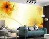 Altın fantezi çiçekler 3d duvar kağıdı özel herhangi bir boyut boyama duvar kağıtları klasik modern ev geliştirme ipek duvar duvar kağıdı