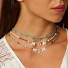 Chokers zmzy Chain 1pc Boho подарок для мамы подвесной ожерелье Женщины девочки стальные украшения для оболочки простой дизайн День матери