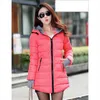 Down Cotton Coat Coat Women Winter Plus Size Slim Slim Coreano Parka Black Red Green 10 Colore Abbigliamento moda Abbigliamento Cappotto calore N954 210819