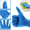 Blue Disposable Gloves 100pcs Pvc Non Sterile Powder Free Latex Cleaning Supplies Kitchen and Food Safe - Ambidextrous Lle10276