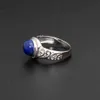 925 Sterling Silver Movie "The Vampire Diaries" Elena Gilbert Inspired Daylight Ring Real Lapis Lazuli