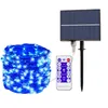 Cuerdas Lámpara solar al aire libre Luces de cadena 100/200 LED Hada Vacaciones Fiesta de Navidad Guirnalda Jardín Impermeable 10mLED LED