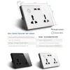 Wifi Smart USB Gniazdo Ścienne Universal Electrical Plug Outlet 15A Power Touch Switch Pracuje bezprzewodową ładowanie z Alexa Google Home