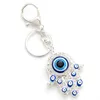 Fatima Hand Charm Blue Evil Eye Key Rings Keychain for Man Woman Lovers Gift