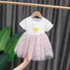 Le neonate vestono i vestiti estivi Princess Party Tulle Abiti per bambini Abbigliamento infantile Festa di compleanno Abito tutu Abiti Q0716