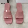 Plattform Sandaler Designer Sandal Kvinnor Skor Tjock Bottom Slipare Gummi Slipper Patent Läder Lady Slides Fashion Mules