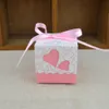 Candy Dozen Bruiloft Verjaardagsfeest Festival Dubbele Holle Liefde Hart Laser Cut Wrap Gift Papier Box Case met Lint RRB13321