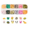 Мягкие глинистые цветы ногтей украшения фруктовые животные DIY ногтей наклейки маникюр декор наклейки
