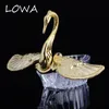 Gift Wrap 2pcs Wedding Candy Box Sweet Swan Shaped Movable Kraft Boxes Gold /Silver Party Plastic Case Marriage Decor