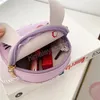 Mignon dessin animé lapin bébé filles petit sac à bandoulière en cuir PU sacs à bandoulière pour enfants garçons enfants porte-monnaie sac de messager rond