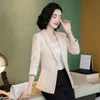 Kvinnors kostymer Blazers Höstsugare Jacka Kvinnor Kontor Arbete Wear Ladies Black Red White Single Button Blazer Femme