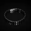 Bangles For Women Black&White Bracelets Delicate Stainless Steel Buckle Decoration Ceramic Jewelry