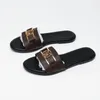 Women Gingham Fashion Love Sandals Sandal With Gold Metal Decoration Black Brown And White Beach Slides