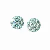 LIGHT BLUE color high quality Moisanite loose stone round shape Hearts and Arrows GRA Certificate for jewelry making