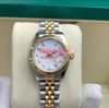 Relógio feminino mecânico automático 179173-63133 26mm mostrador branco calendário safira vidro jubileu pulseira de aço relógios de luxo waterp2707