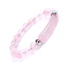 8mm Natural Stone Crystal Beaded Strands Charm Bracelets Colorful Elastic Bangle For Women Men Party Club Decor Jewelry