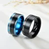 Moslimgod Temperatuurdetectie Moodringband Vinger roestvrijstalen ringen voor mannen Fashion Jewelry Will en Sandy Gold Black Blue