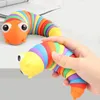 Novelty Slugs Fingertip Snails Slugs Plastic Rainbow Bug toys Decompression Vent Toys Children's Educational