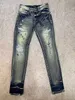 2021 Mens Designer Jeans Distressed Ripped Biker Slim Fit Motorcycle Denim para hombres Moda de calidad superior jean Mans Pantalones pour hommes jeans reales # 682