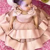 Sukienka Summ Baby Girl Sukienka 1. Przyjęcie urodzinowe dla księżniczki sukienki Big Bow Infant CHRANCESHING Ubrania maluch Suknia Dziewczyna 039S7236603