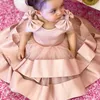 Robe d'été pour petites filles, tenue de princesse pour 1er anniversaire, vêtements de baptême à gros nœud, pour tout-petits, 039s1479109