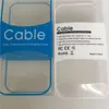 휴대폰 충전기 케이블 라인 디스플레이를위한 간단한 검은 흰색 클리어 PVC 플라스틱 소매 패키지 박스 USB 케이블 용 판매 포장 상자