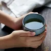 Cups Saucers Japanische Stil Keramik Teetasse Wasser Kaffee Tasse Tischgeschirr Regen Regend Oma TEA Hand Kamellien