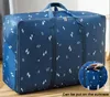 Сумки для хранения Оксфорд Портативный багаж движущаяся сумка Большая емкости Тележка для путешествий Дом Влатостойкий сортировочный гардероб Отделка