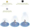 DGGE Splash Sprinkler Pad for Dogs Beauty Tools Dog Bath Pool 39in/59in/67in Thickened Durable Bathing Tub Pet Summer Outdoor Water Toys J01