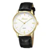 Montres-bracelets Relogio Masculino Premium Vintage en cuir marron hommes montres hommes d'affaires minimaliste cadran doré horloge à quartz