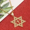 Shield Magen David Hexagram Six Point Star of David Halsband Amulet Religion Symbol Israel Pendant Jewish Smycken