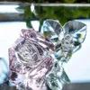 HD Crystal Pink Rose Flower för årsdagen, bra för evigt kärlek gåvor Xmas Alla hjärtans dag födelsedagmor 211105